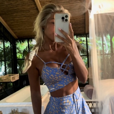 Conjunto Saia/Calções + Top Azul Tigresa