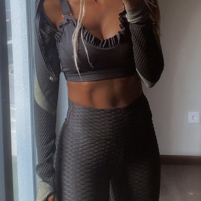 Leggings Escamas Preto