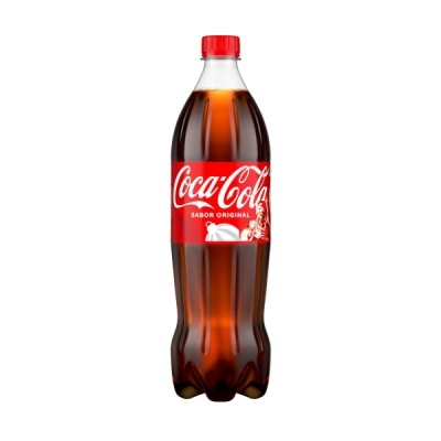 Garrafa de Coca-Cola sabor original com rotulo vermelho