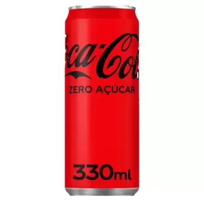 Lata vermelha de Coca-Cola Zero Açúcar 330 ml