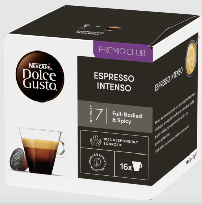 Caixa de cápsulas de café Nescafé Dolce Gusto Espresso Intenso