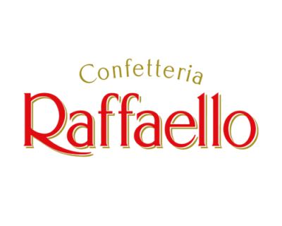 Logótipo da marca Raffaello em fundo branco