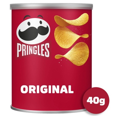 Embalagem vermelha de batatas Pringles Original 40g