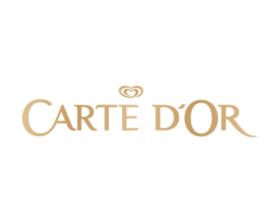 Logotipo dourado CARTE D'OR num fundo branco