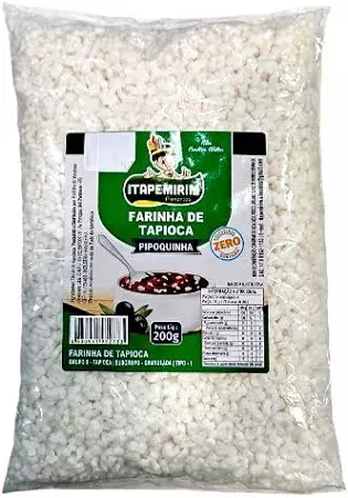 Pacote transparente de farinha de tapioca Itapemirim 200g