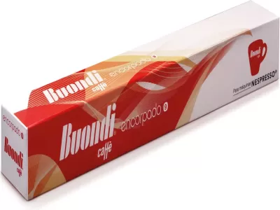 Caixa de cápsulas de café Buondi encorpado para máquinas Nespresso