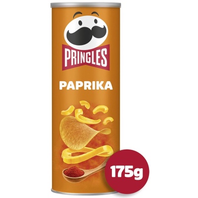 Embalagem laranja de batatas Pringles sabor Paprika de 175g