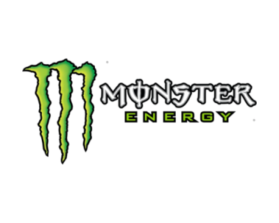 Logótipo Monster Energy com garras verdes e texto preto e verde