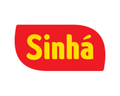 Logótipo Sinhá em vermelho e amarelo