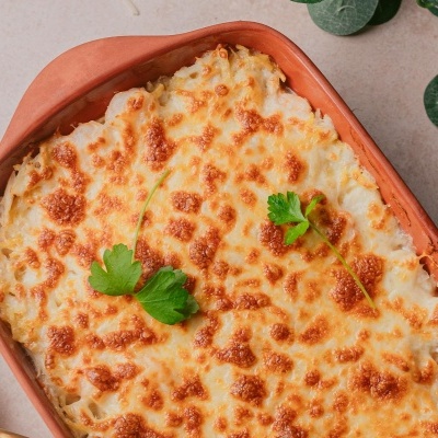 Bacalhau com Camarão Gratinado