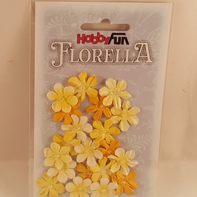 Flores de papel amarelas(muitas) para scrapbooking