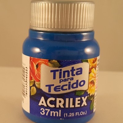 Tinta Tecido Acrilex azul turquesa 501