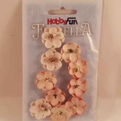 Flores de papel salmão claro para scrapbooking