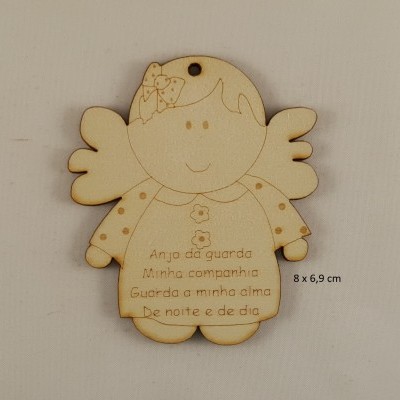 Anjos pequenos MDF  c/ oração