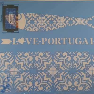 Stencil padrão azulejo português