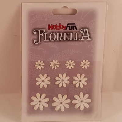 Flores de Papel brancas pequenas para scrapbooking