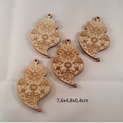 Coração de Viana em MDF  4 unid.