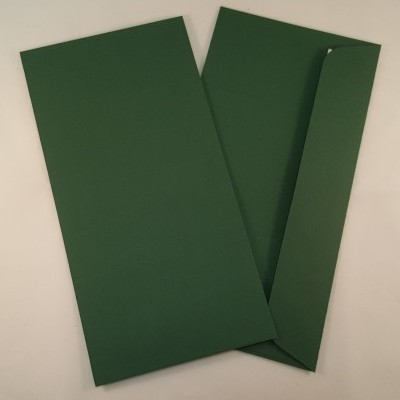 Envelopes DL coloridos cor verde escuro