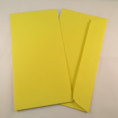 Envelopes DL coloridos cor amarelo limão
