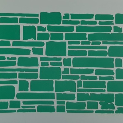 Stencil parede de pedra