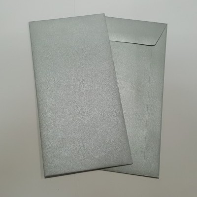 Envelopes DL metalizados cor prata