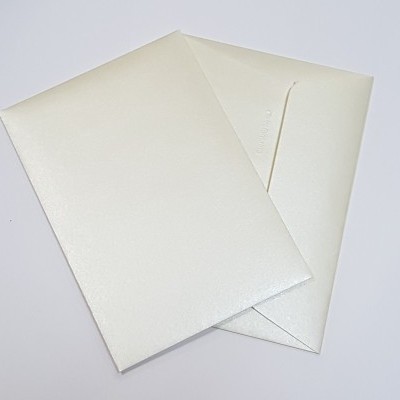 Envelopes C6 metalizados cor champanhe