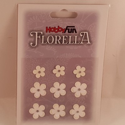 Flores de papel brancas para scrapbooking