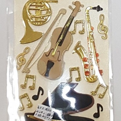 Aplicações scrapbooking -música/piano -Artoz Artwork