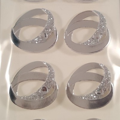 Aplicações scrapbooking - casamento-alianças prata Artoz Artwork