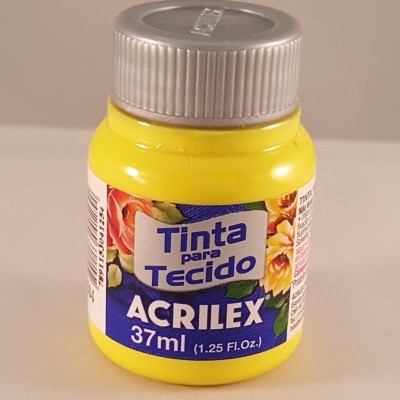Tinta Tecido Acrilex amarelo limão 504