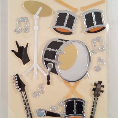 Aplicações scrapbooking -música/guitarras -Artoz Artwork