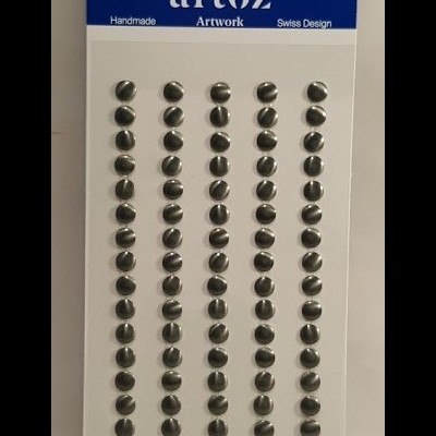 Aplicações scrapbooking - 1/2 metal cinzento 5 mm Artoz Artwork