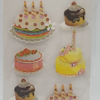 Aplicações scrapbooking - bolos