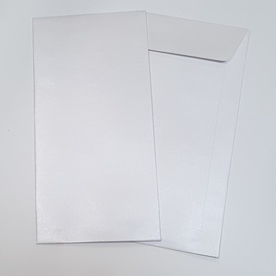 Envelopes DL metalizados cor pérola