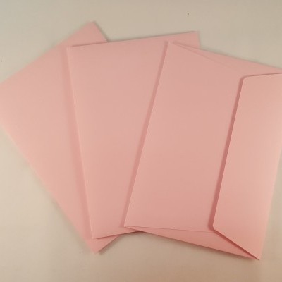 Envelopes C6 coloridos cor rosa claro