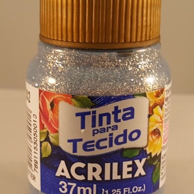 Tinta Tecido Acrilex glitter 202