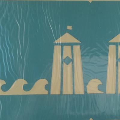 Stencil Cabana da praia