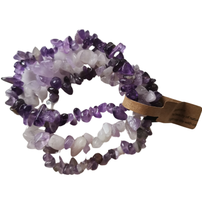 Conjunto de 3 Pulseiras elásticas com pedras semi-preciosas