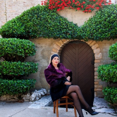 Pinot Noir Faux Fur Coat