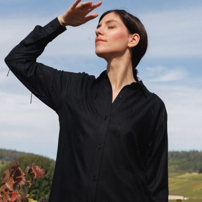 Saint-Germain Hand - Embroidered Shirt Dress