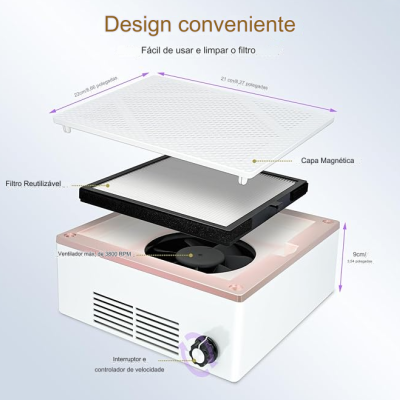 Aspirador Pó de Unhas 60W