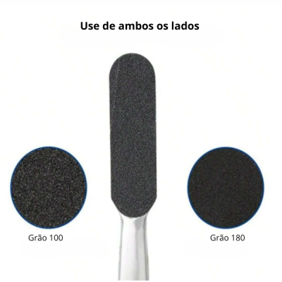 Lima Pedicure Inox + 10 Recargas