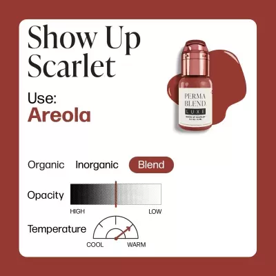 Pigmento Perma Blend Luxe PMU - Show Up Scarlet (Areola Pigment) 15ml Pigmento Perma Blend Luxe PMU - Show Up Scarlet (Areola Pigment) 15ml