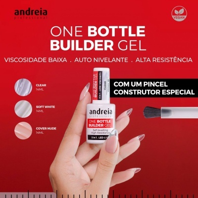 Andreia One Bottle Builder Gel - Soft White
