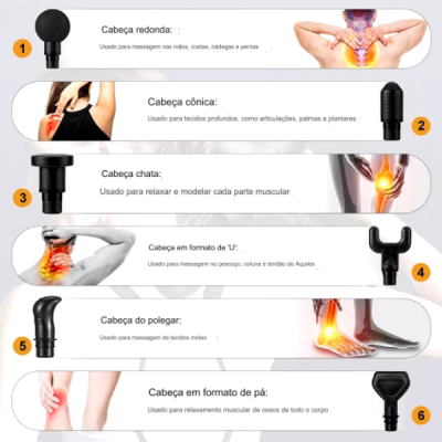 Pistola Massageadora Portátil com Mala Pistola Massageadora Portátil com Mala