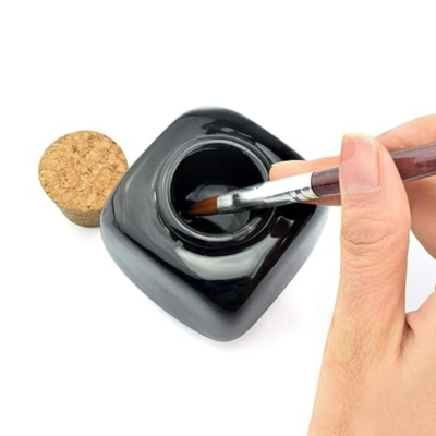 Pote de Porcelana para Líquido Acrílico c/ Tampa