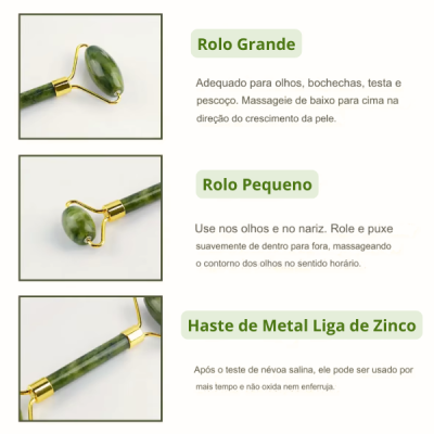 Rolo de Massagem Facial Jade