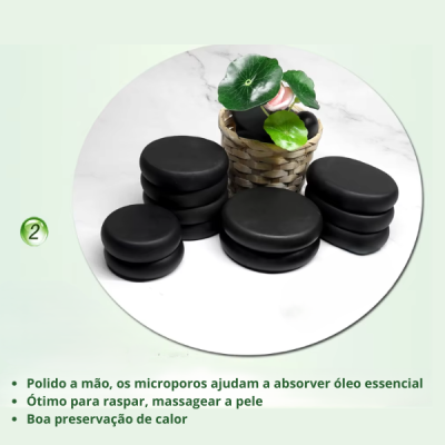 Kit Massagem Pedras Quentes - 22 peças Kit Massagem Pedras Quentes - 22 peças