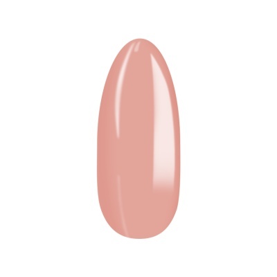 Unha artificial oval rosa claro com acabamento brilhante