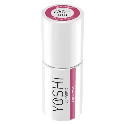 Frasco branco de verniz de unhas YOSHI Late Pink